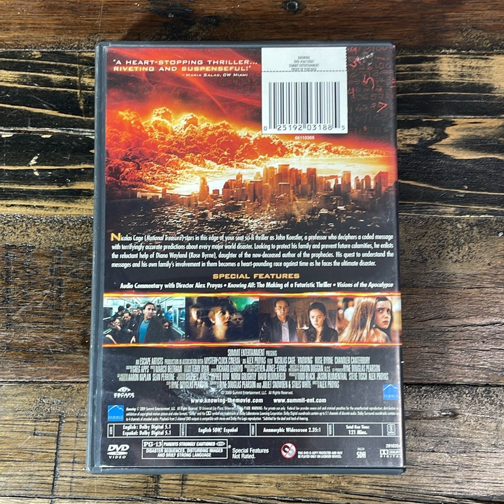 Knowing DVD - Picture 2 of 3
